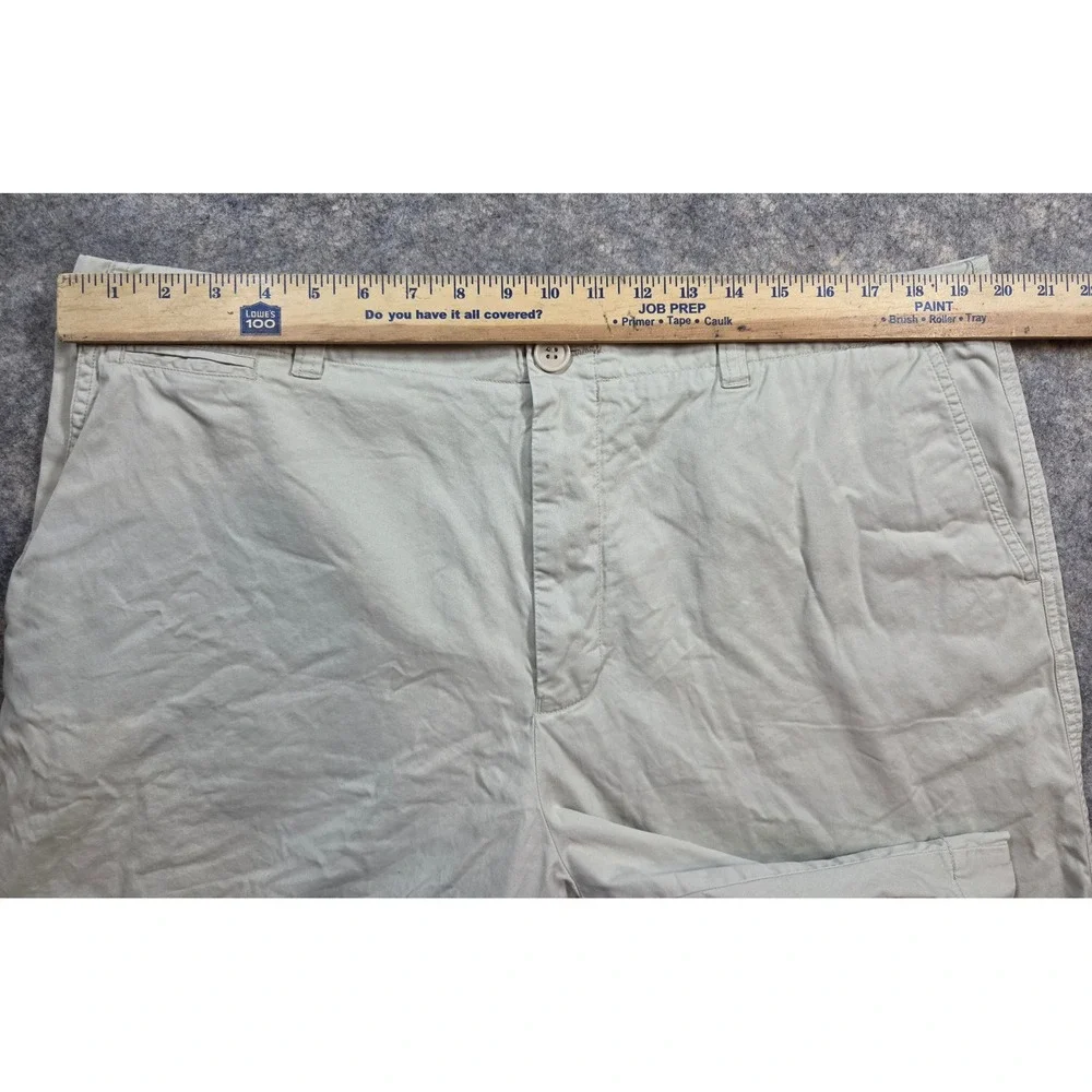 Lacoste Mens Chino Shorts Size 50 Stone Beige Cotton Twill Flat Front Casual